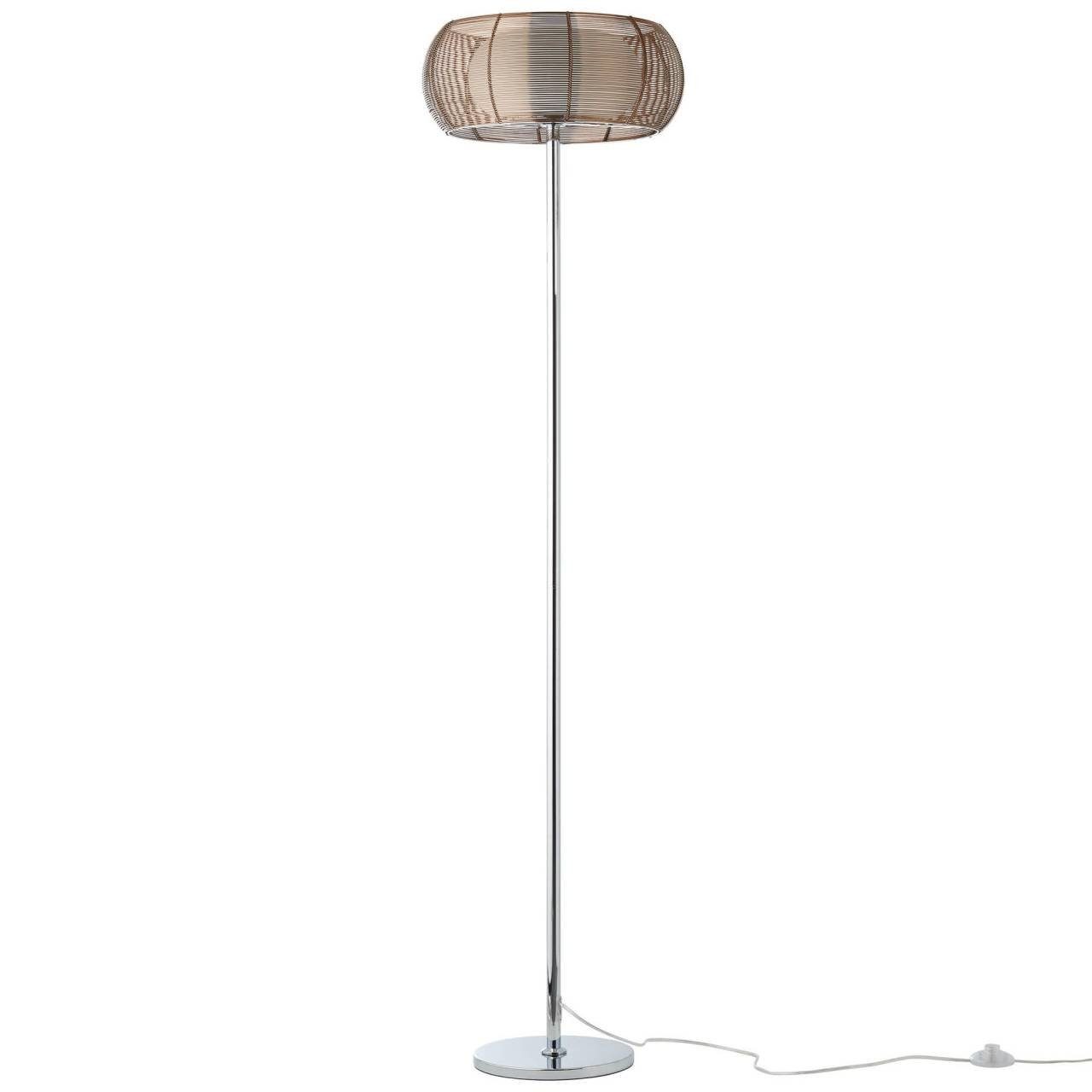 Brilliant Stehlampe Relax, ohne Leuchtmittel, Stehlampe 2flg bronze/chrom