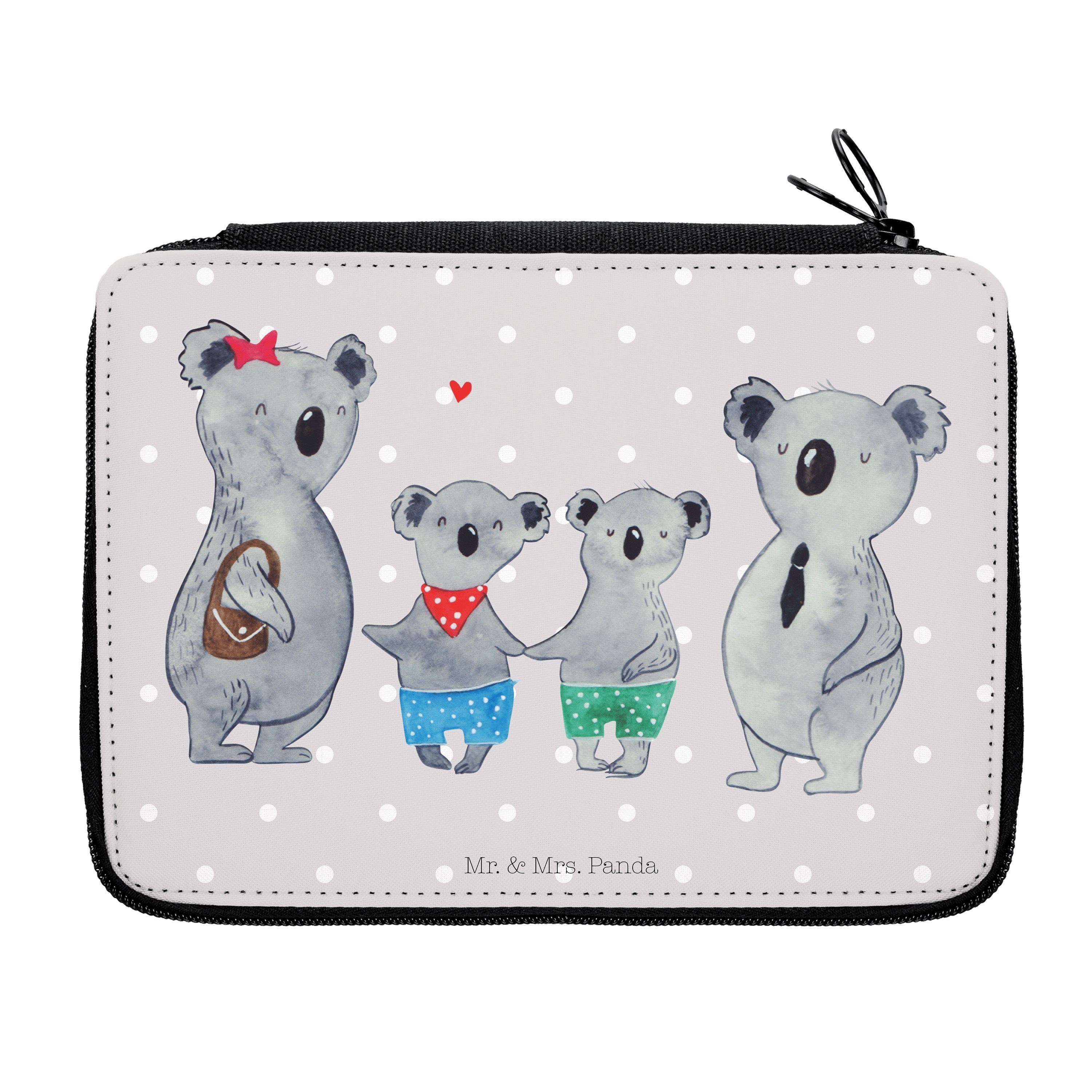 Mr. & Mrs. Panda Federmäppchen Koala Familie zwei - Grau Pastell - Geschenk, Lieblingsfamilie, zusam, (1-tlg)
