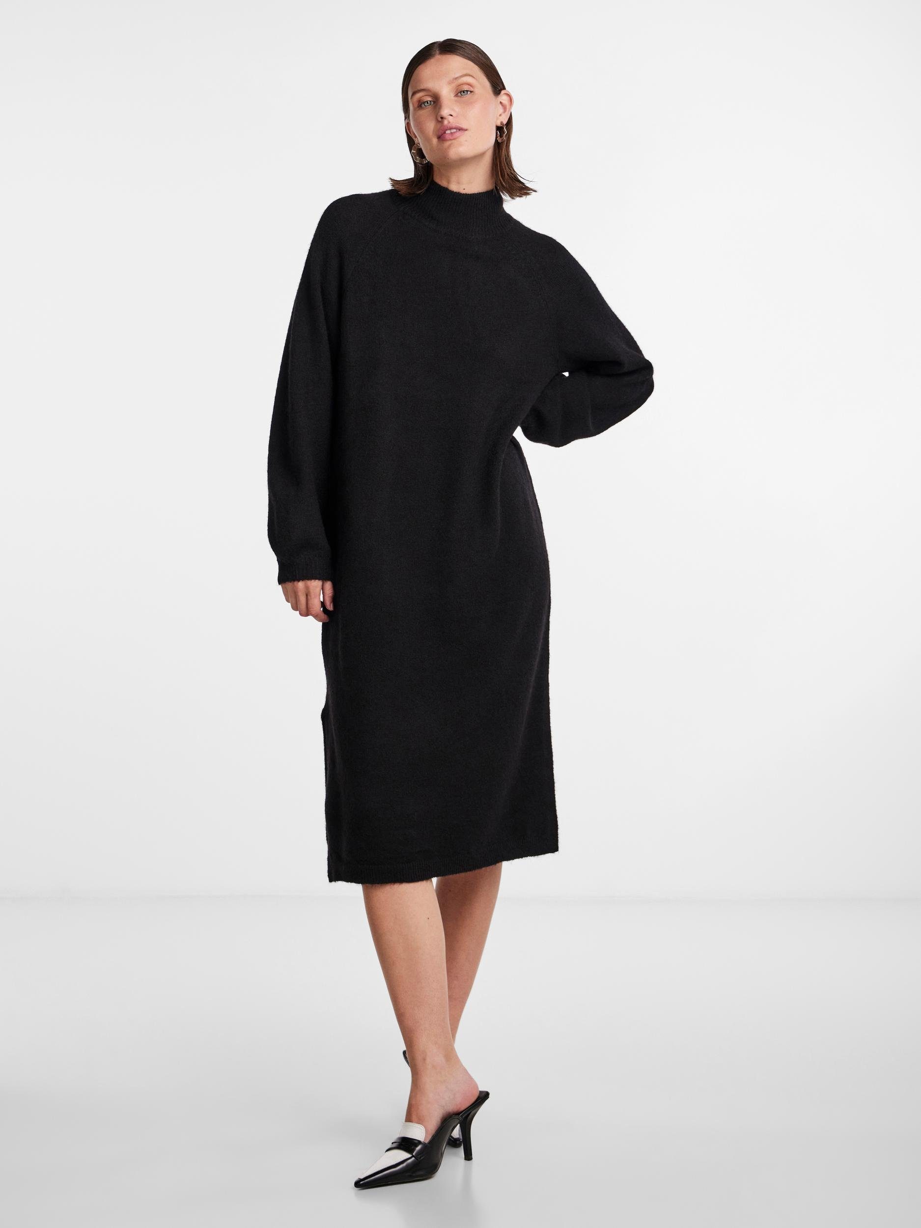 DRESS NOOS LS KNIT Y.A.S YASBALIS S. black FUNNEL Strickkleid