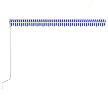furnicato Markise Automatisch Einziehbare 400×300 cm Blau und Weiß