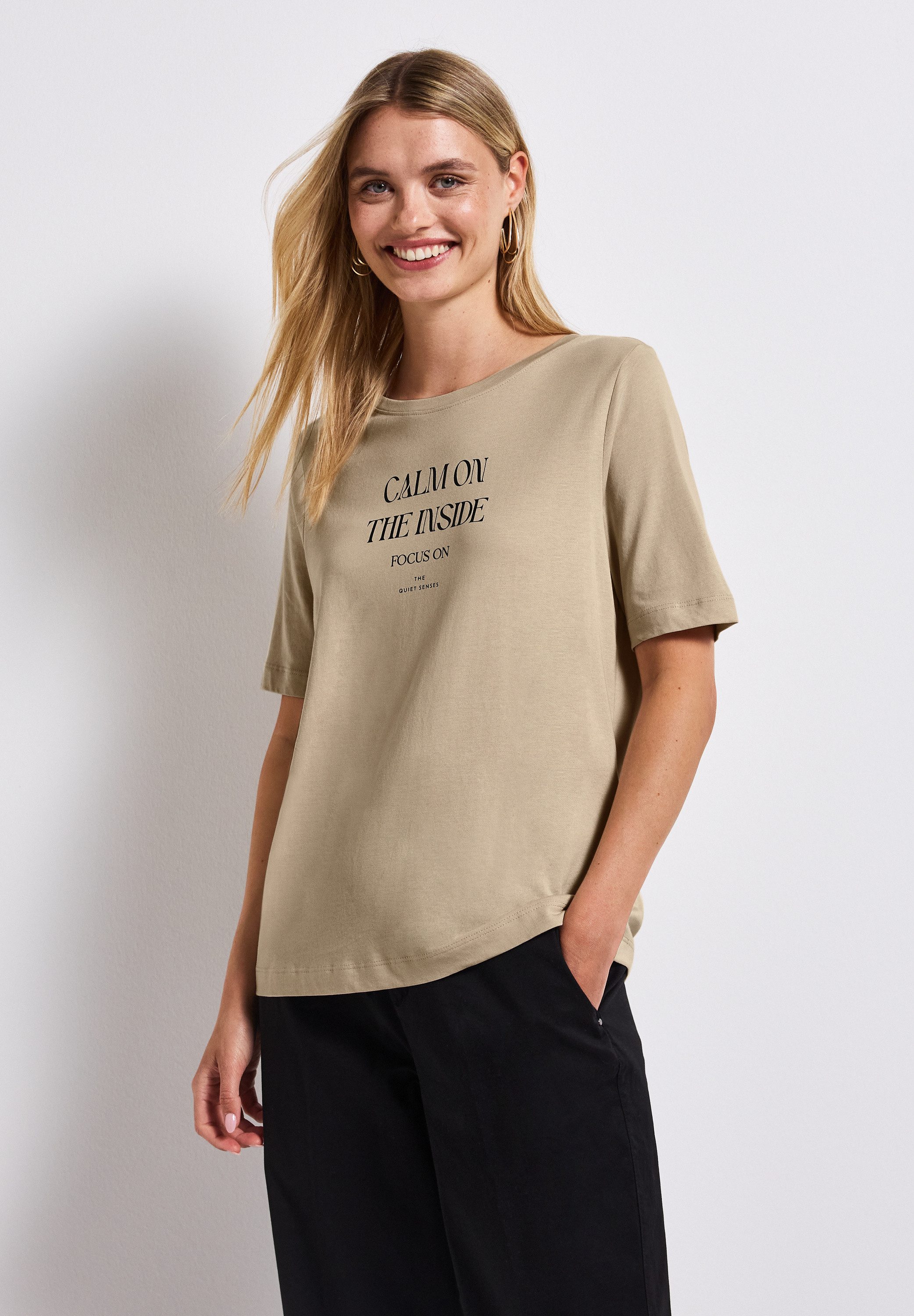 STREET ONE T-Shirt mit Schriftzug günstig online kaufen