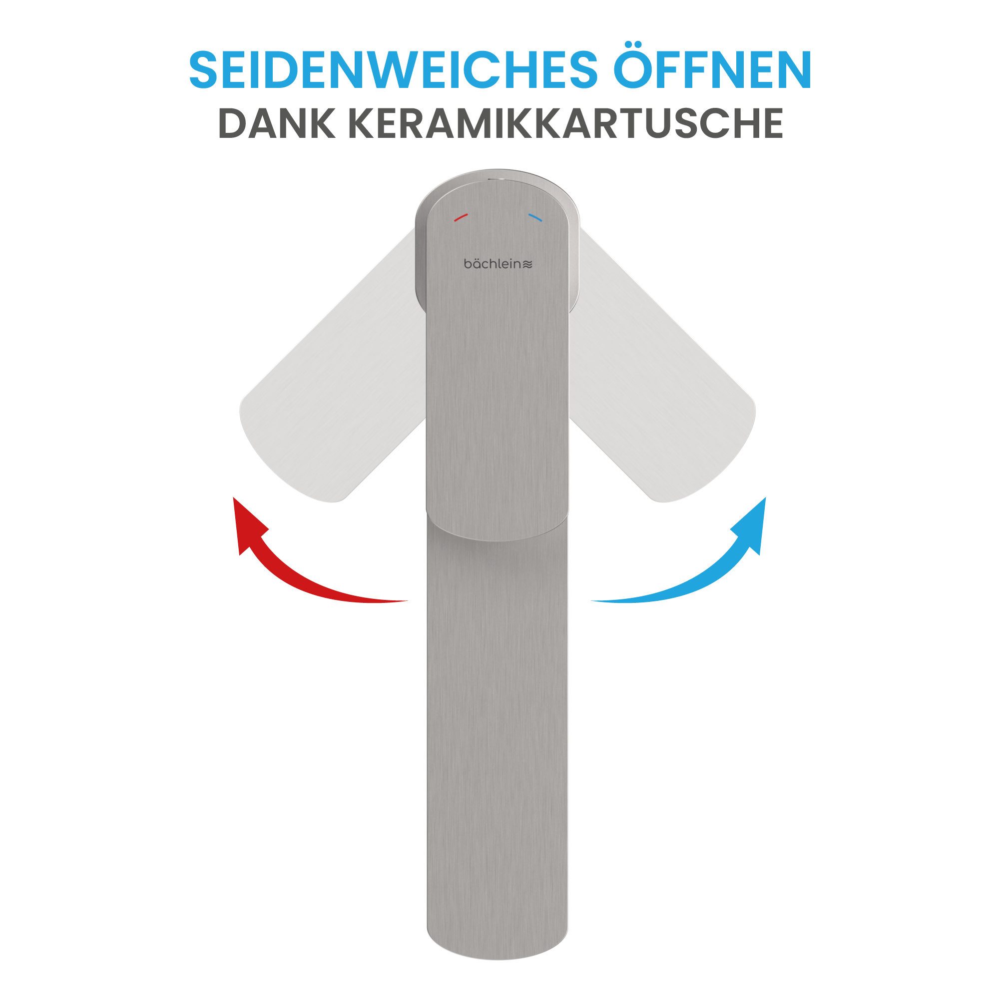 Bächlein Badarmatur Mizarela hoch - klassisches Design - ideal für Aufsatzwaschbecken hochwertiger Wasserhahn im hohen klassischen Design