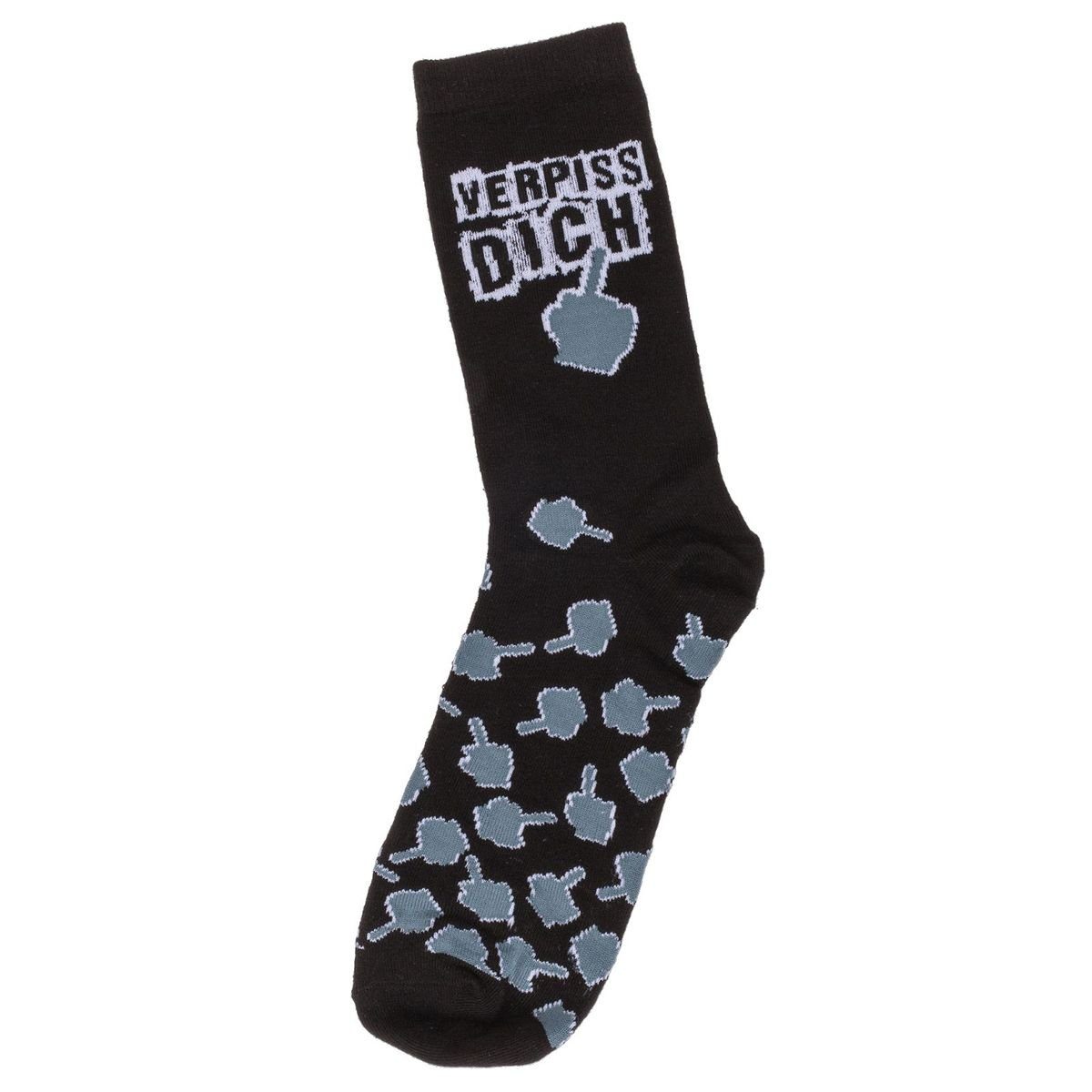 Marabellas Shop in Partygeschenk (1-Paar) Socken Spruch für Erwachsene mit Emoji Einheitsgröße Socken lustigen