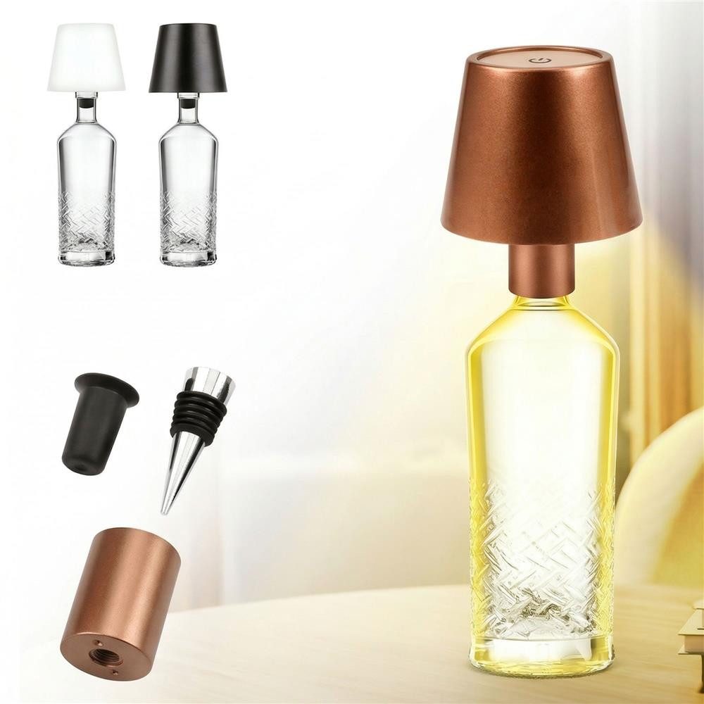 AddLiving LED Tischleuchte Bottle Light V2442 LED-Flaschenlampe bronze mit Touch, 100–120 Lumen, 3 Lichtfarben, stufenlos dimmbar, IP44