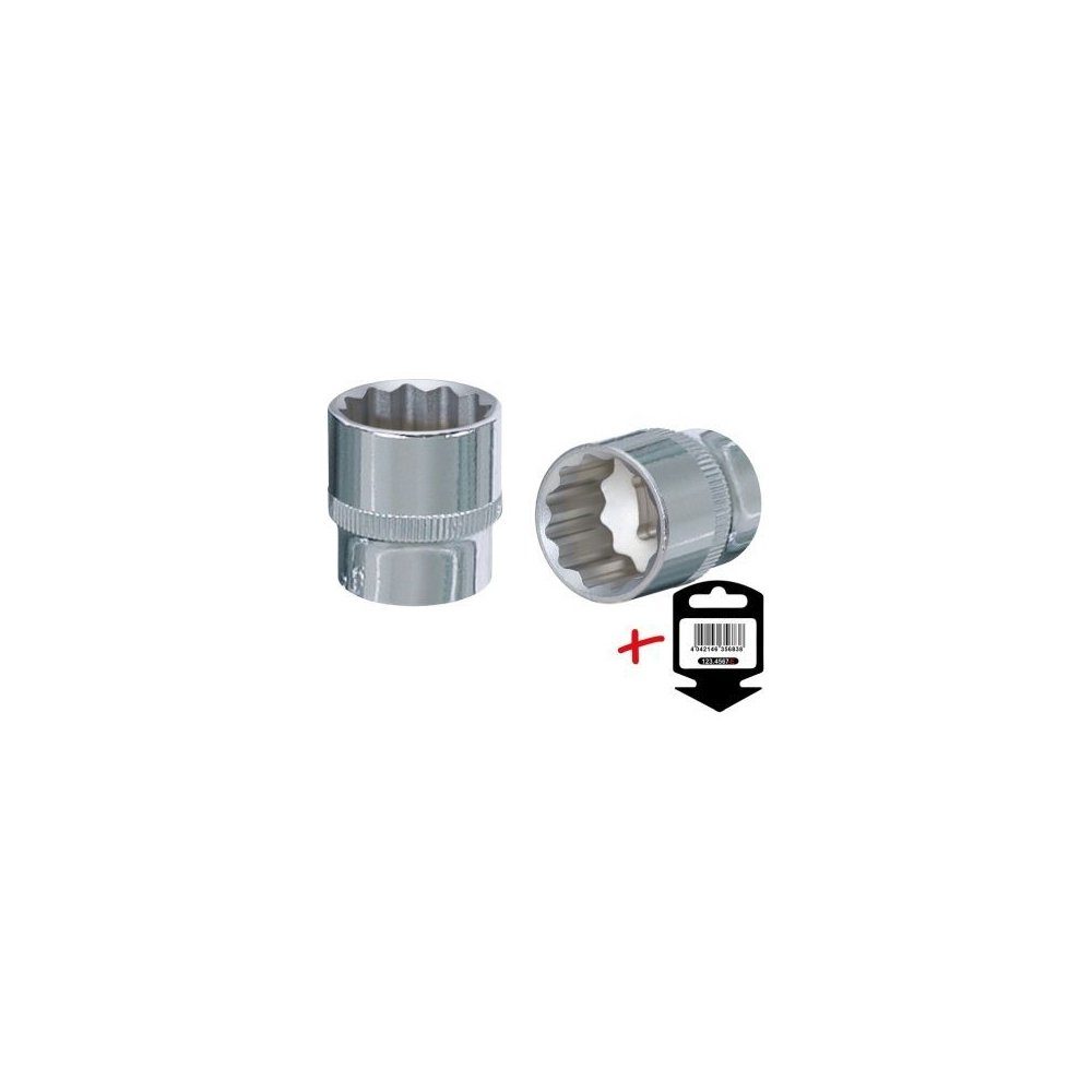 KS Tools Stecknuss 1/2" CHROMEplus 12kant-Stecknuss, 9mm 918.1327-E, 918.1327-E