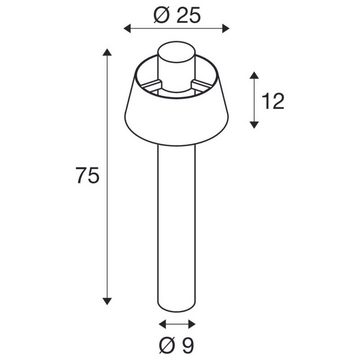 SLV Sockelleuchte Wegeleuchte Photoni in Rostfarbig E27 IP55 750mm, keine Angabe, Leuchtmittel enthalten: Nein, warmweiss, Pollerleuchte, Wegeleuchte, Wegleuchte