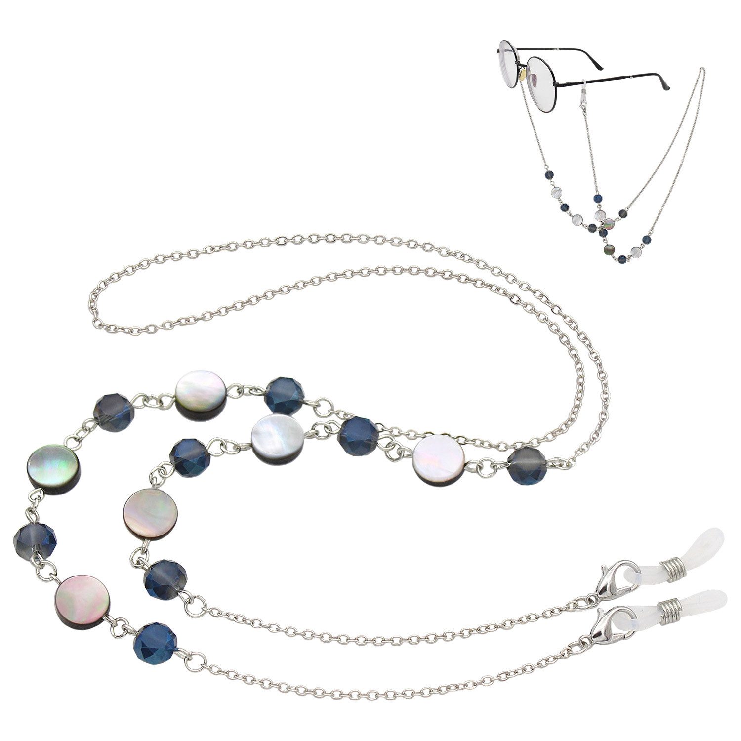 Refttenw Brillenkette Brillenketten für Damen,Brillenband,runde Perlen Mask günstig online kaufen