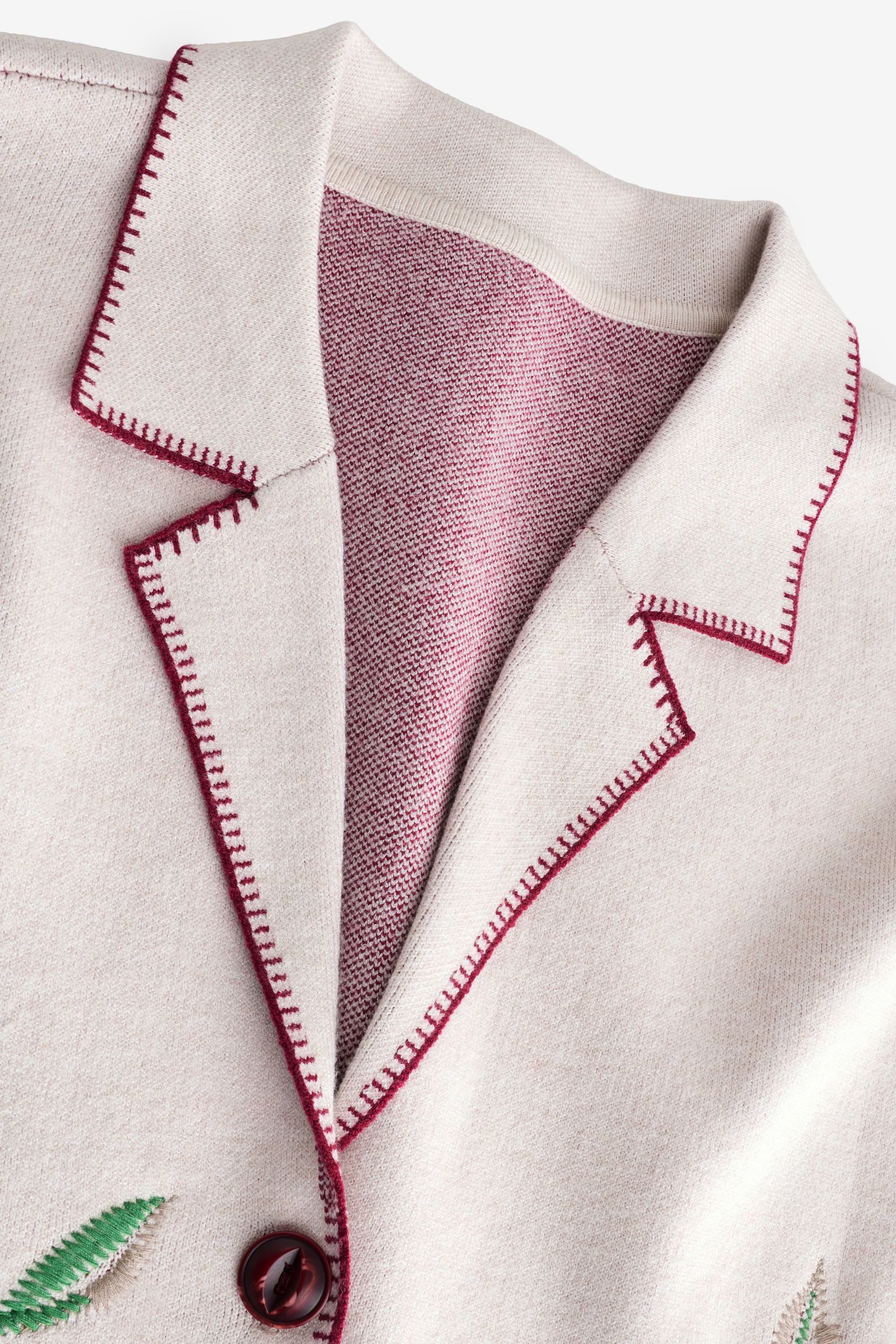 LAURA ASHLEY Strickjacke Laura Ashley Strickjacke mit Stickerei (1-tlg)