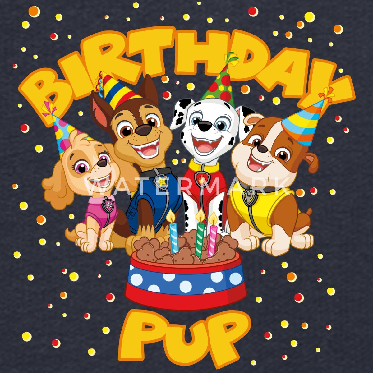 Spreadshirt Hoodie Paw Patrol 'Birthday Pup' Geburtstags-Design Kinder Premium Hoodie (1-tlg)