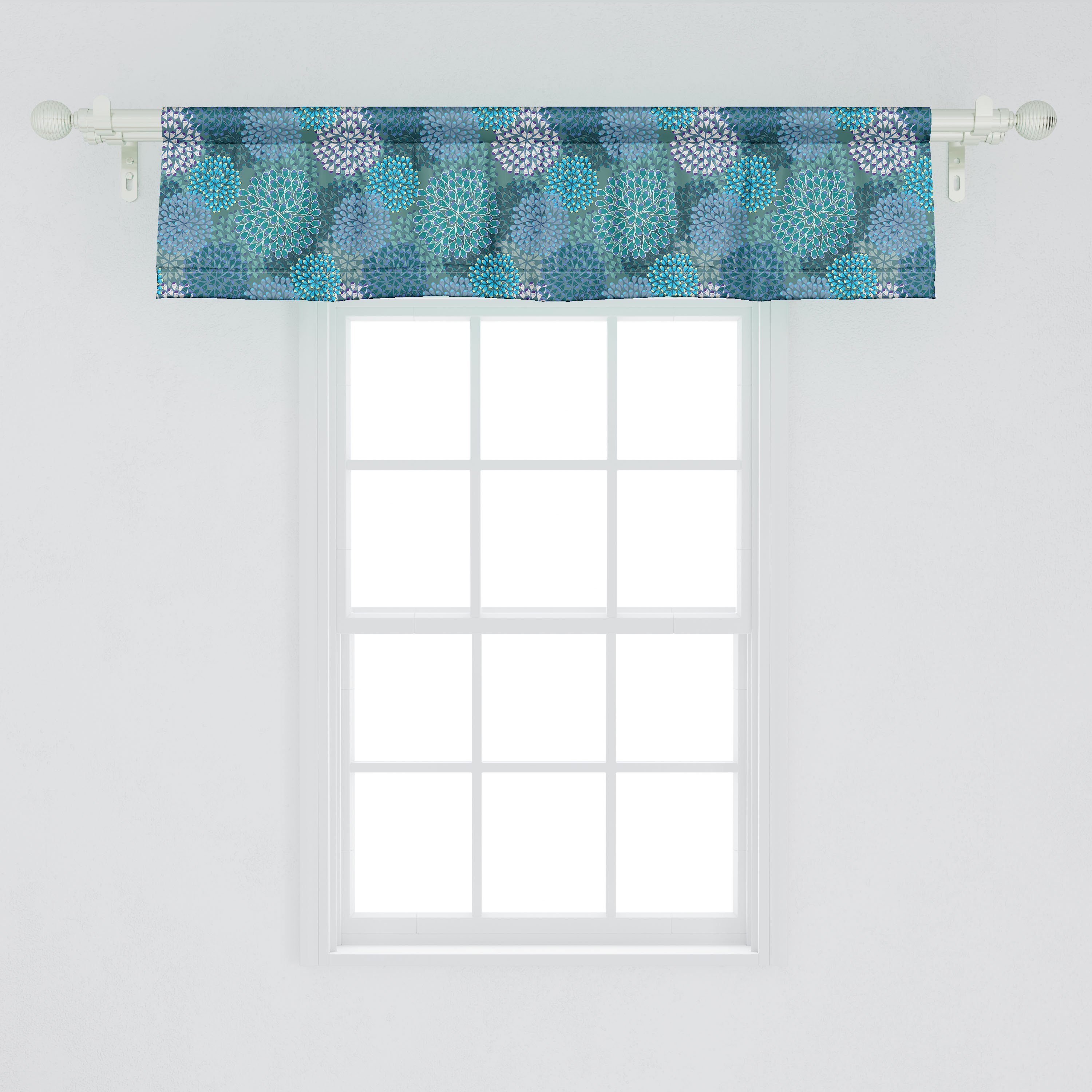Volant Vorhang Abakuhaus, Dekor Schlafzimmer mit für Vibrant Blumen Küche Microfaser, Nelke Scheibengardine Stangentasche, Blütenblätter