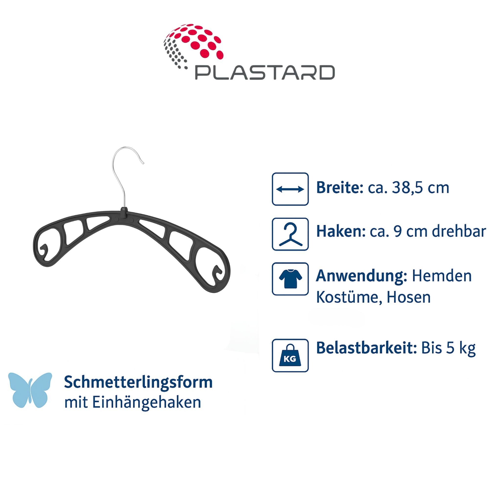 Plastard Kleiderbügel Platzsparend strapazierfähiger, 360° drehbar, günstig online kaufen