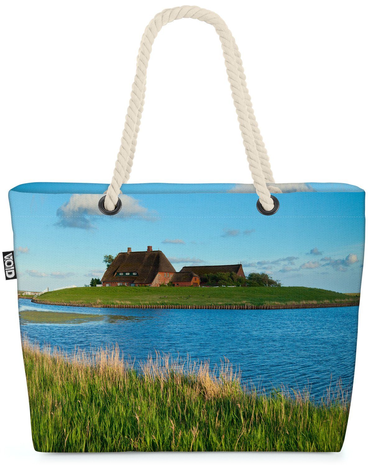 VOID Strandtasche (1-tlg), Hooge Westerland Sylt Küste Nordsee Ostsee Wattenmeer Hafen Nordfries | Strandtaschen