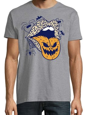 Youth Designz T-Shirt Halloween Lippen Herren T-Shirt Horror Logo im Fun-Look mit trendigem Motiv