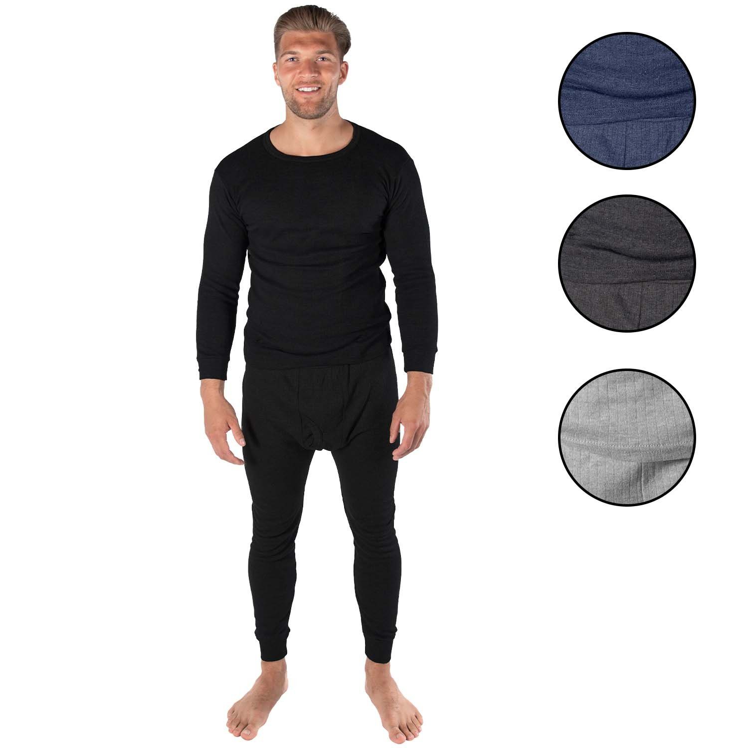 Black Snake Thermounterhemd cushy (Set, 1-St) Thermounterwäsche Set Unterhemd + Unterhose Schwarz