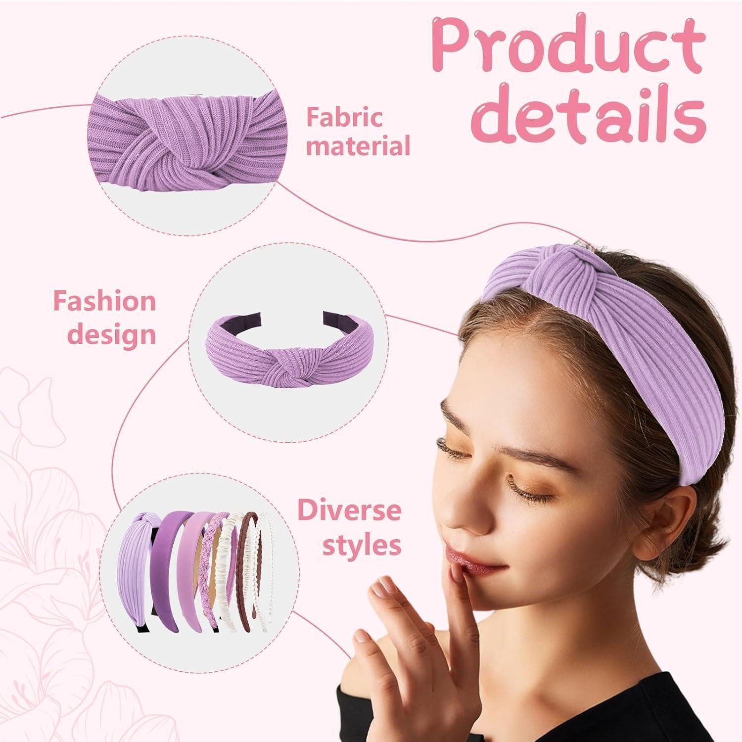 LuxusKollektion Haarband 7 Stück Haarreifen Set Damen verschiedene Modelle Perlen Stirnbänder