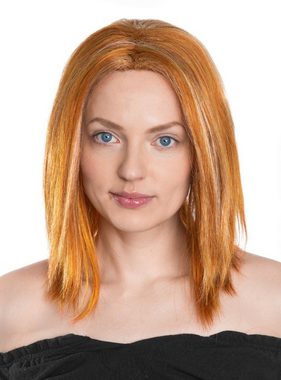 Maskworld Kostüm-Perücke Ginger, Rötliche Langhaarperücke in Anlehnung an Ginger Spice