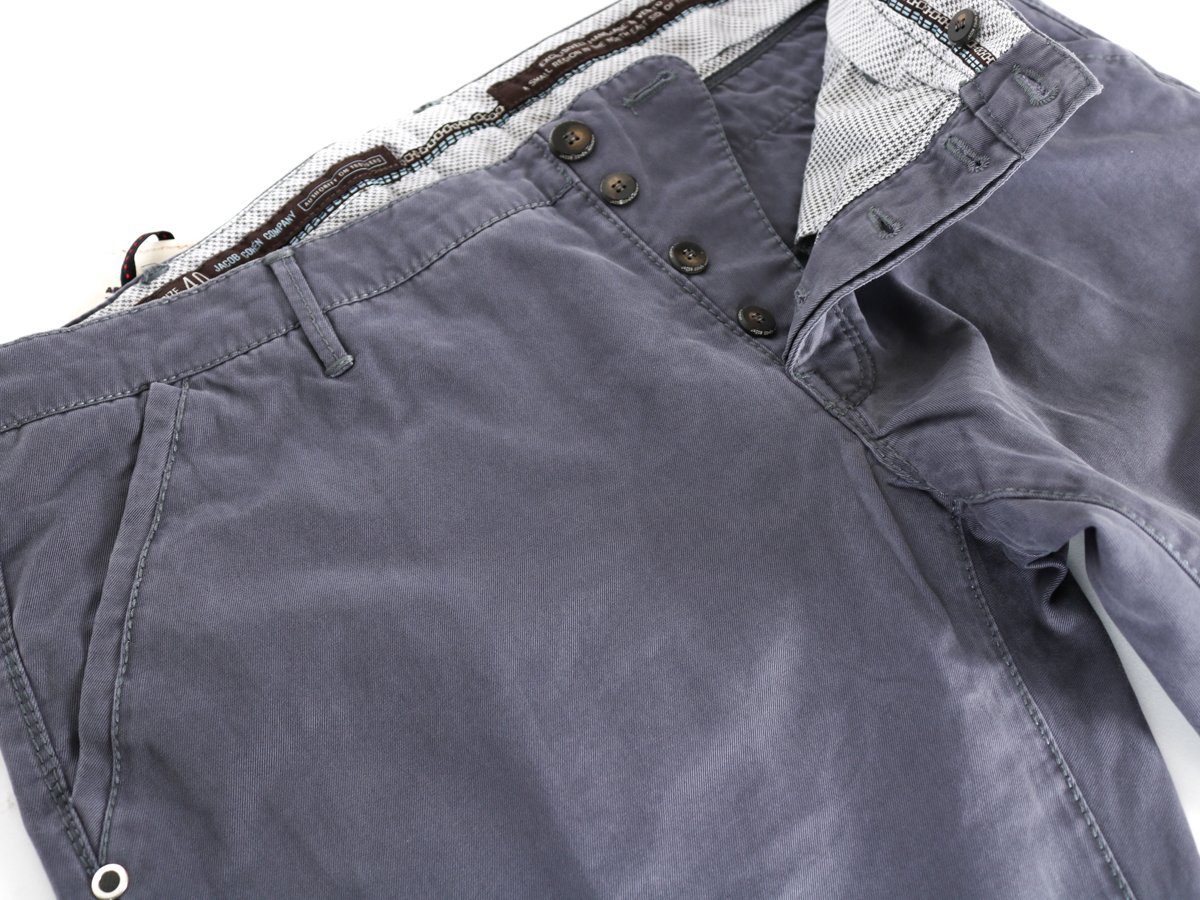 APW151 Chinohose L36 Jeans JACOB - - 082 COHEN W40 Blau Handgefertigte Chino Hose