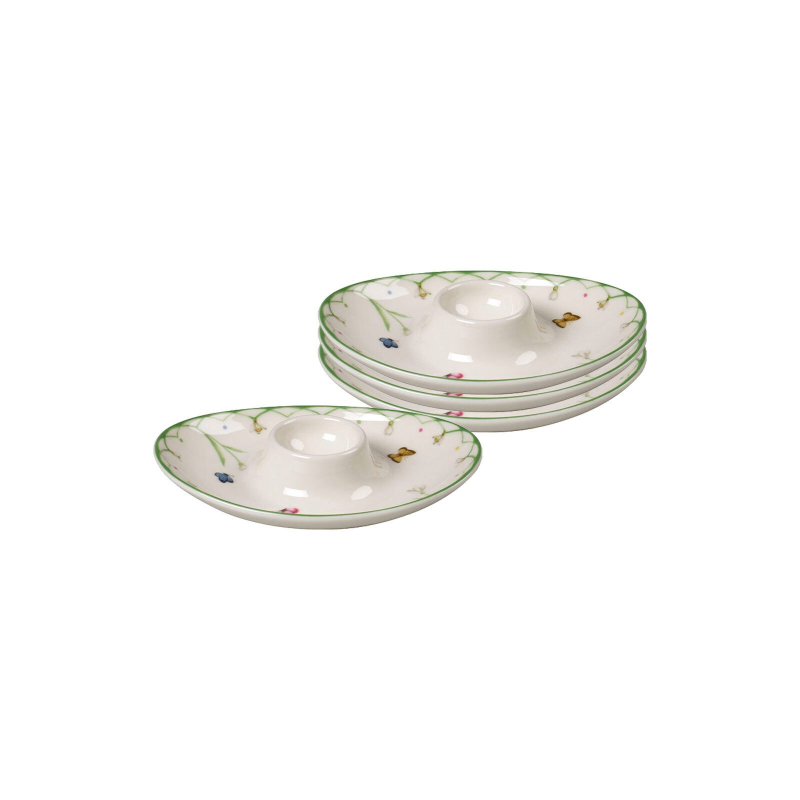 Villeroy & Boch Eierbecher Colourful Spring Eierbecher 4er Set, (4er Set, 4-tlg., 4 Eierbecher)