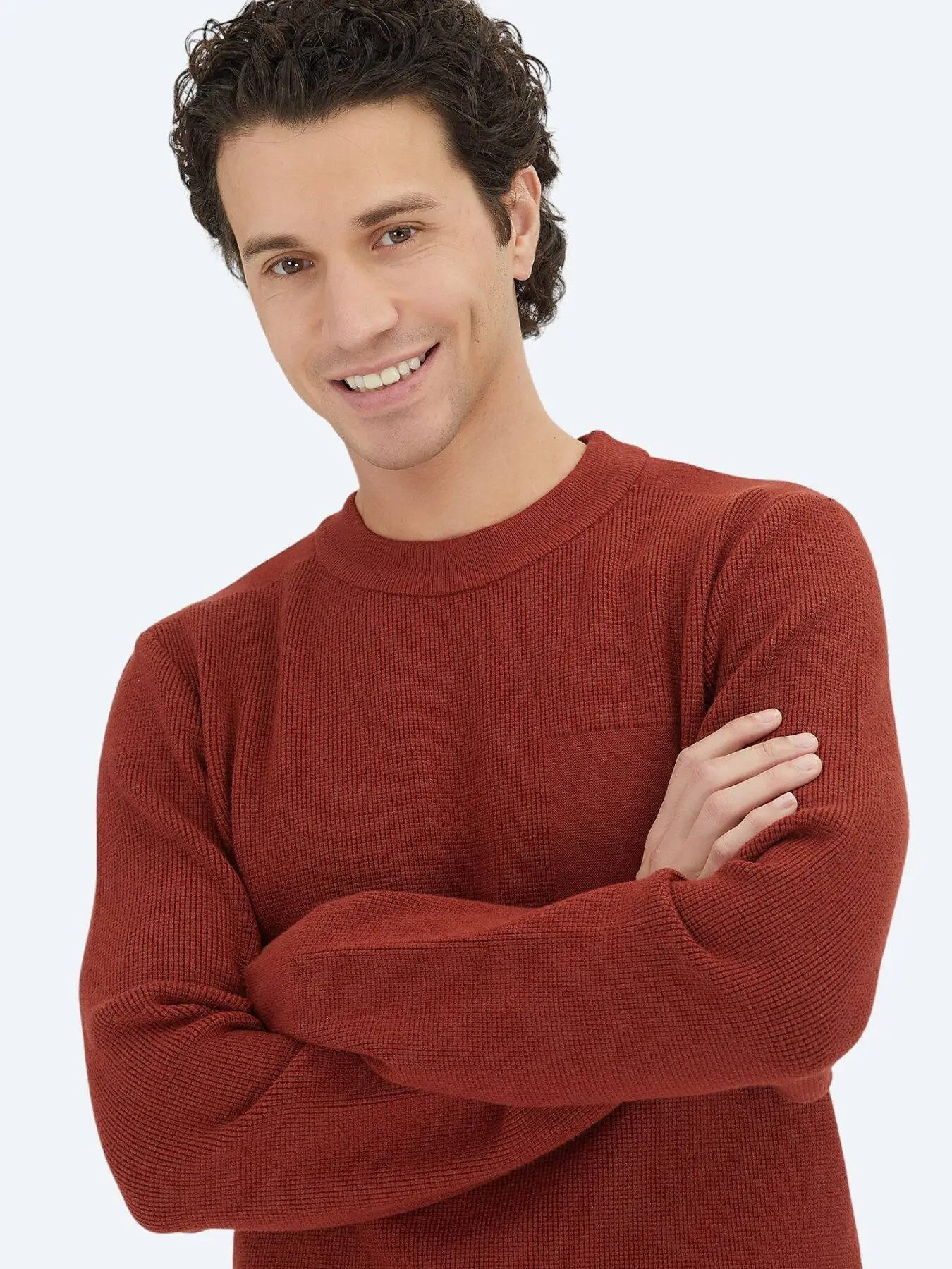 KİP Steppweste Fliesen Rot Strickpullover