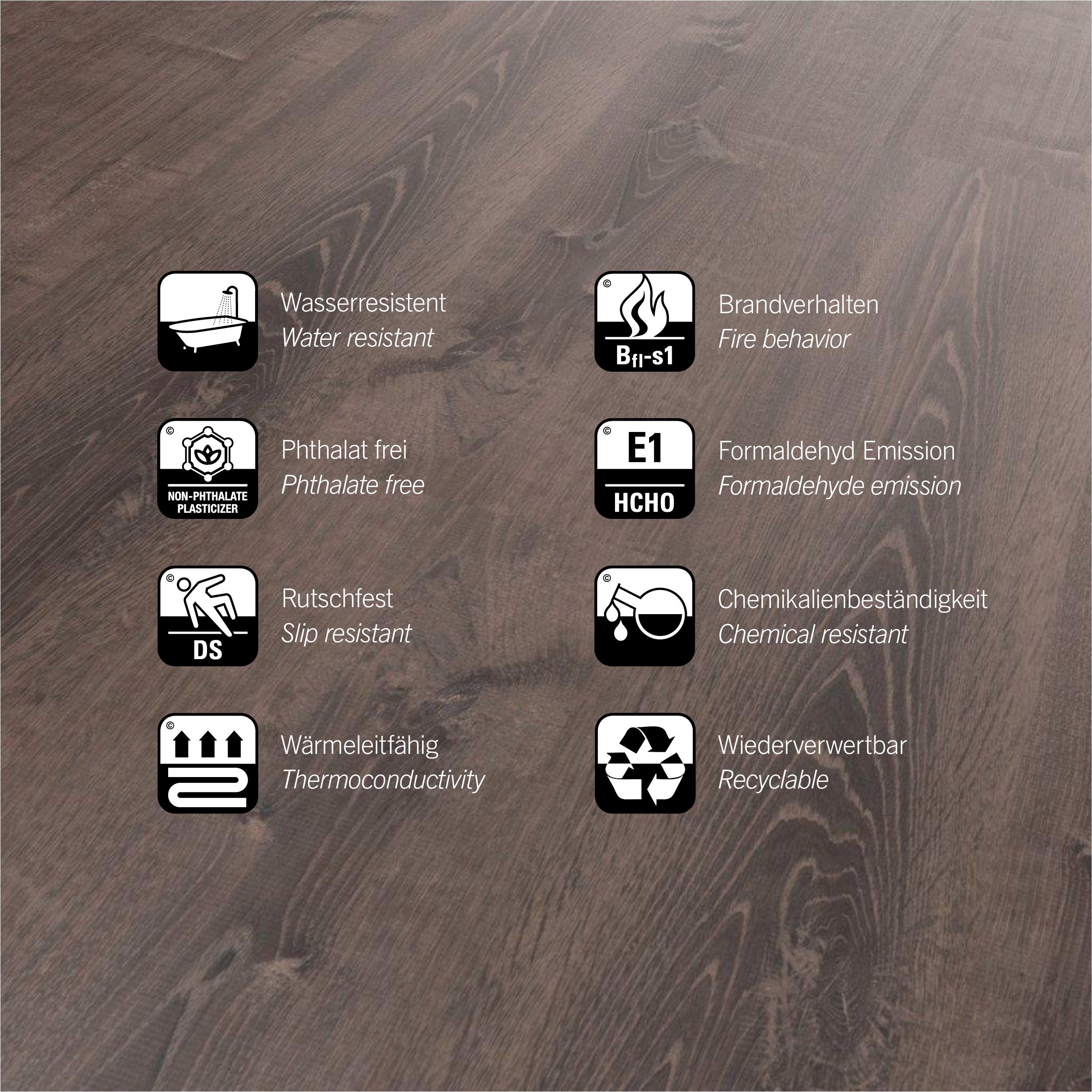 STARCLIC Designboden 1210x220x5 mm Premium Klick-Vinylboden Eiche extra breit, Packung mit 1,86 qm, Versandkostenfreie Lieferung, Wasserfest, mit Klicksystem, starke Nutzschicht