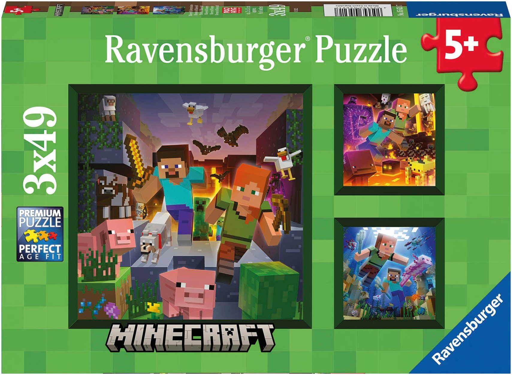 Ravensburger Puzzle Minecraft Biomes, 147 Puzzleteile, Made in Europe, FSC® - schützt Wald - weltweit