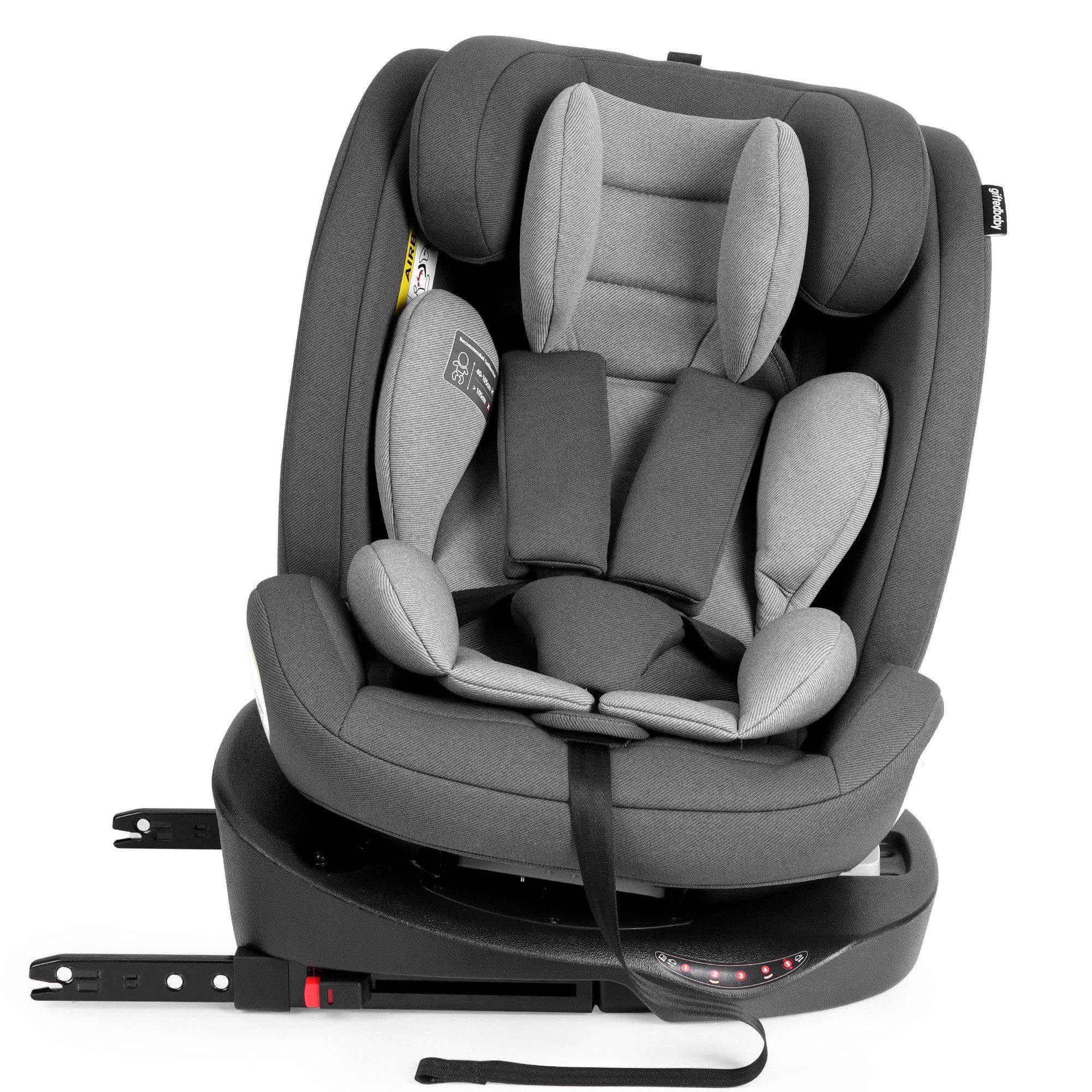 OKWISH Autokindersitz Kinderautositz Kindersitz, (360° drehbarer Kindersitz mit ISOFIX, 0-36 kg, vorwärts- und rückwärtsgerichtet, für Kinder von Geburt bis 12 Jahre)