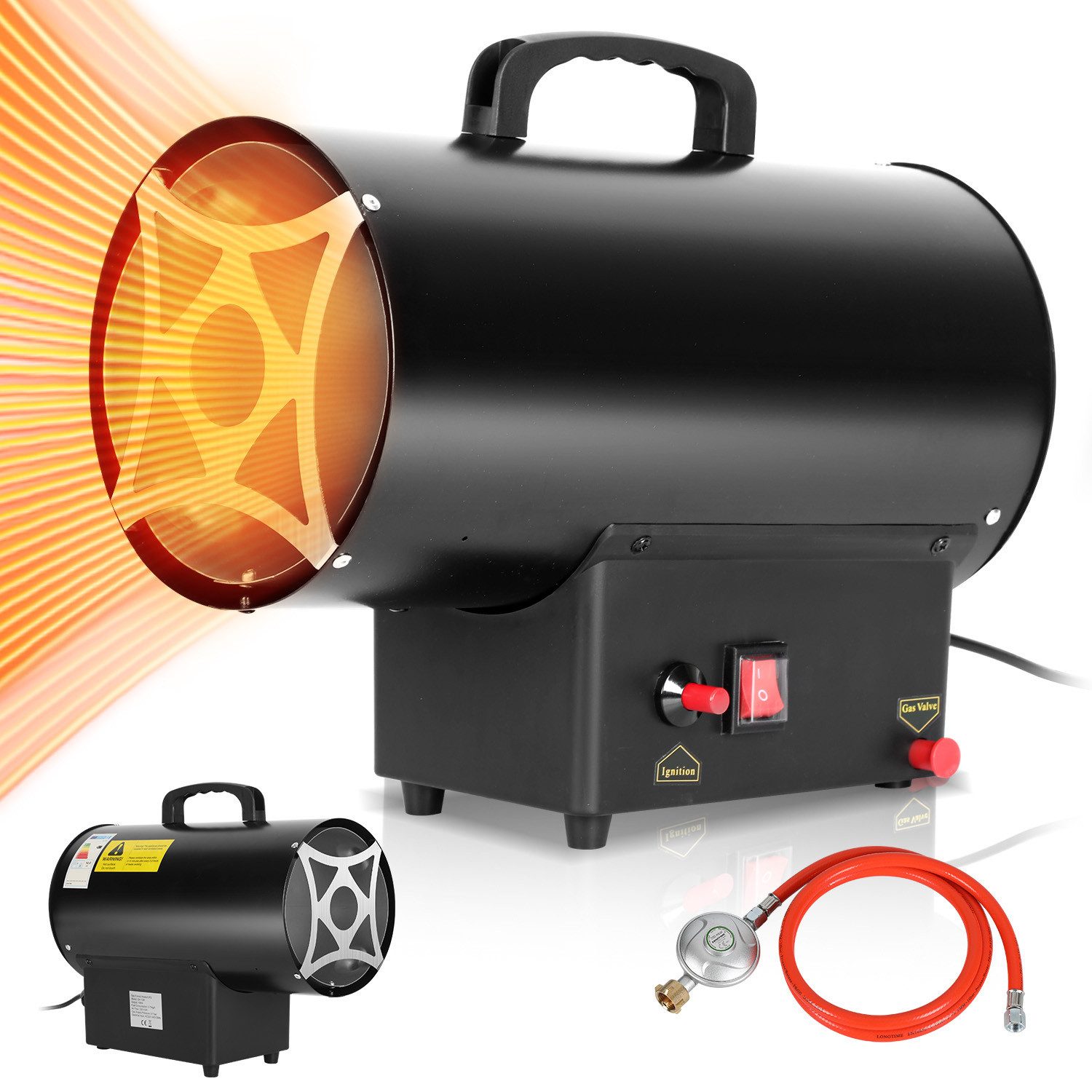 Clanmacy Heizlüfter 15KW Gasheizgebläse Gasheizer Heizgerät Gasstrahler Gas günstig online kaufen