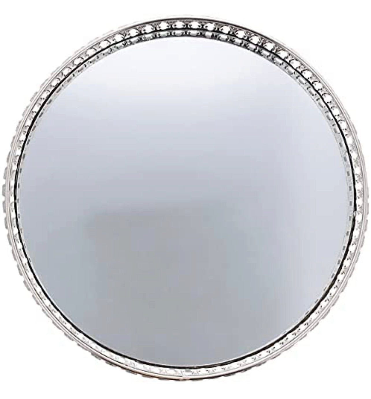 Dekoobjekt Landhaus Metall Spiegel Dekotablett Silber GILDE Schwarz oder Vintag Tablett