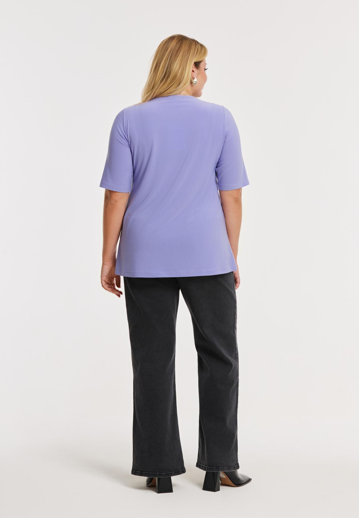 YOEK Langarmshirt Damen T-shirt mit V-Ausschnitt