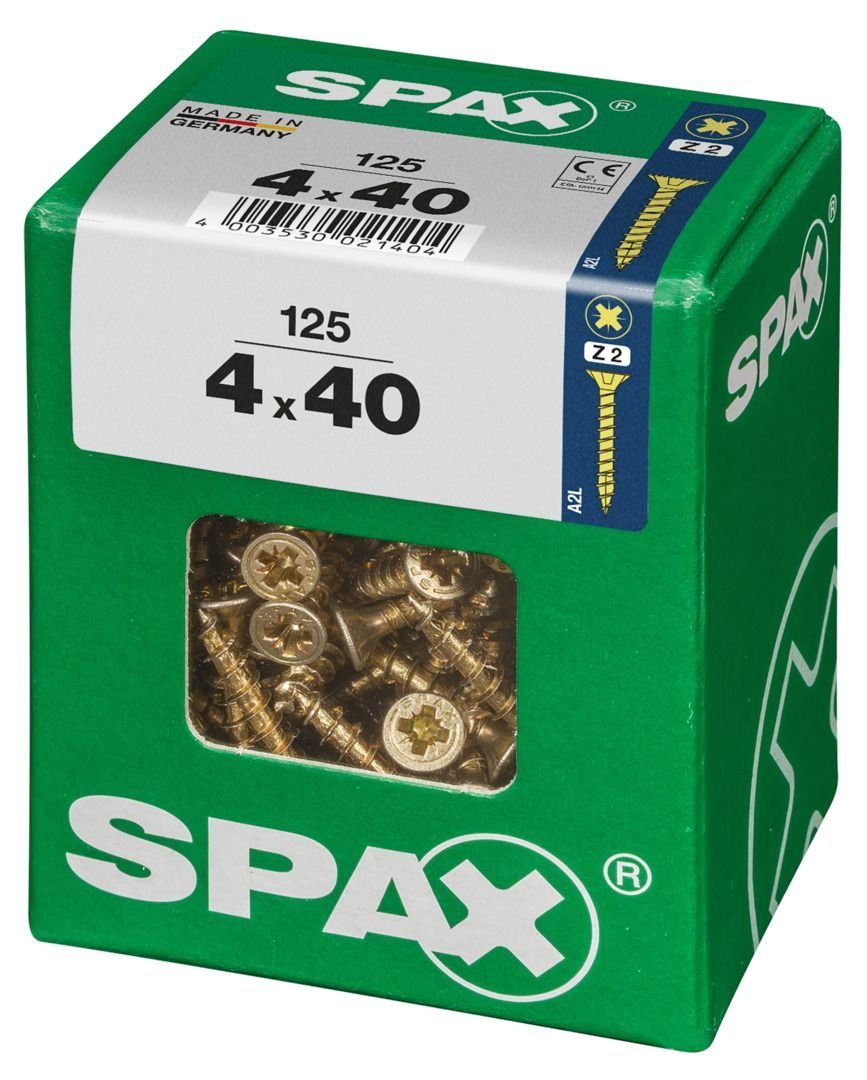 mm x 125 Universalschrauben SPAX Spax - PZ 2 Holzbauschraube 4.0 40