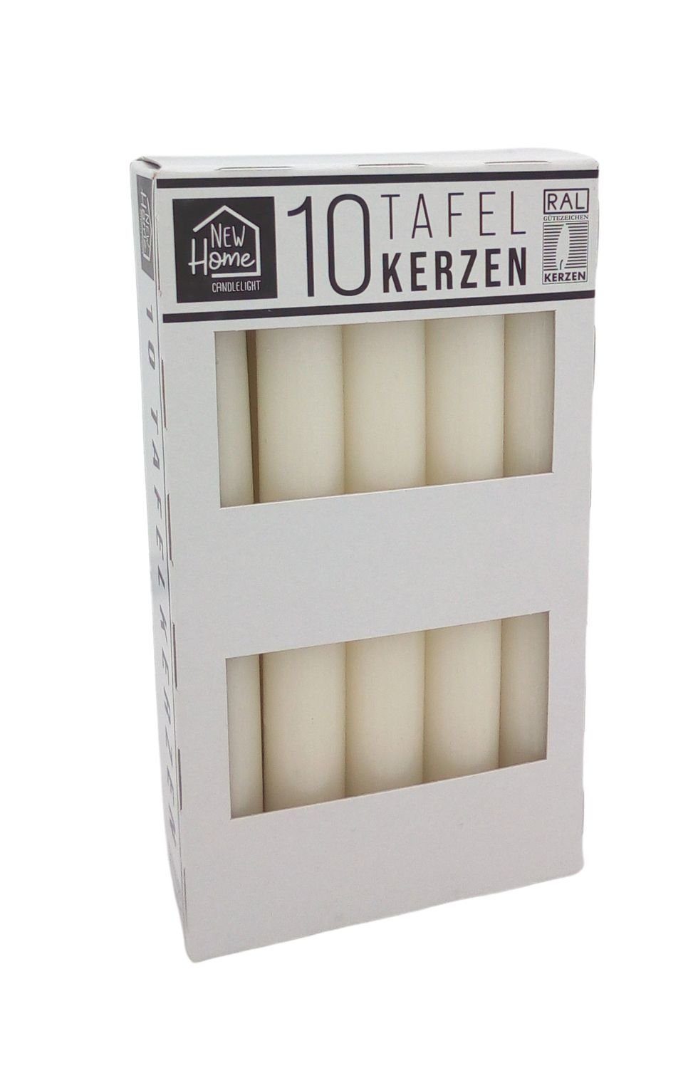 Tafelkerze Tafelkerzen 10er-Set Champagner Stabkerzen Leuchterkerzen Tischdeko