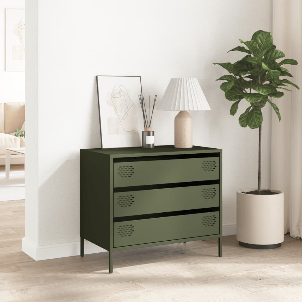vidaXL Sideboard Sideboard Olivgrün 68x39x58,5 cm günstig online kaufen
