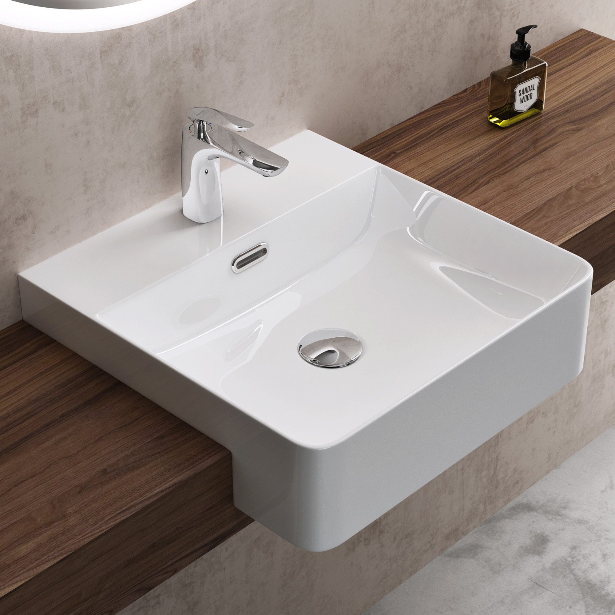 doporro Waschbecken keramik Aufsatzwaschbecken Einbauwaschbecken Badezimmer Waschtisch