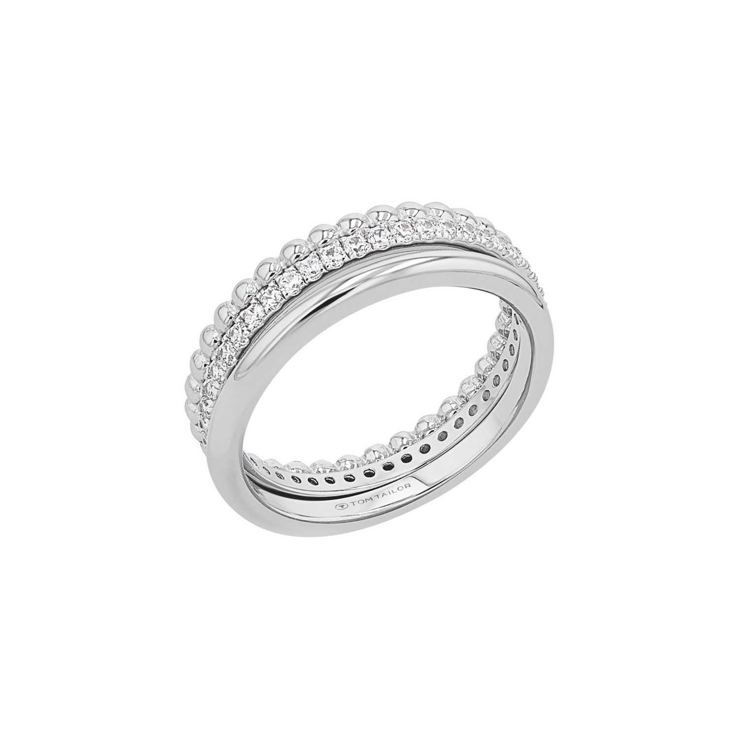 TOM TAILOR Ring-Set Multipack Schmuck Geschenk Silber 925 (Set, 3-tlg), mit Zirkonia (synth)