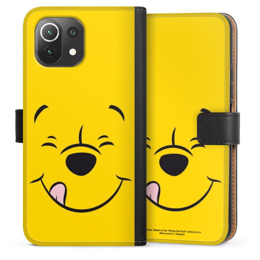 DeinDesign Handyhülle Winnie Puuh Offizielles Lizenzprodukt Disney Puuh Closeup, Xiaomi Mi 11 Lite 5G NE Hülle Flip Case Klapphülle Handytasche Leder