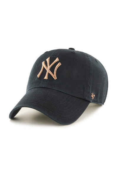 '47 Brand Baseball Cap 47 Brand Clean Up Strapback NY YANKEES MTCLU17GWS-BKB Schwarz Rose