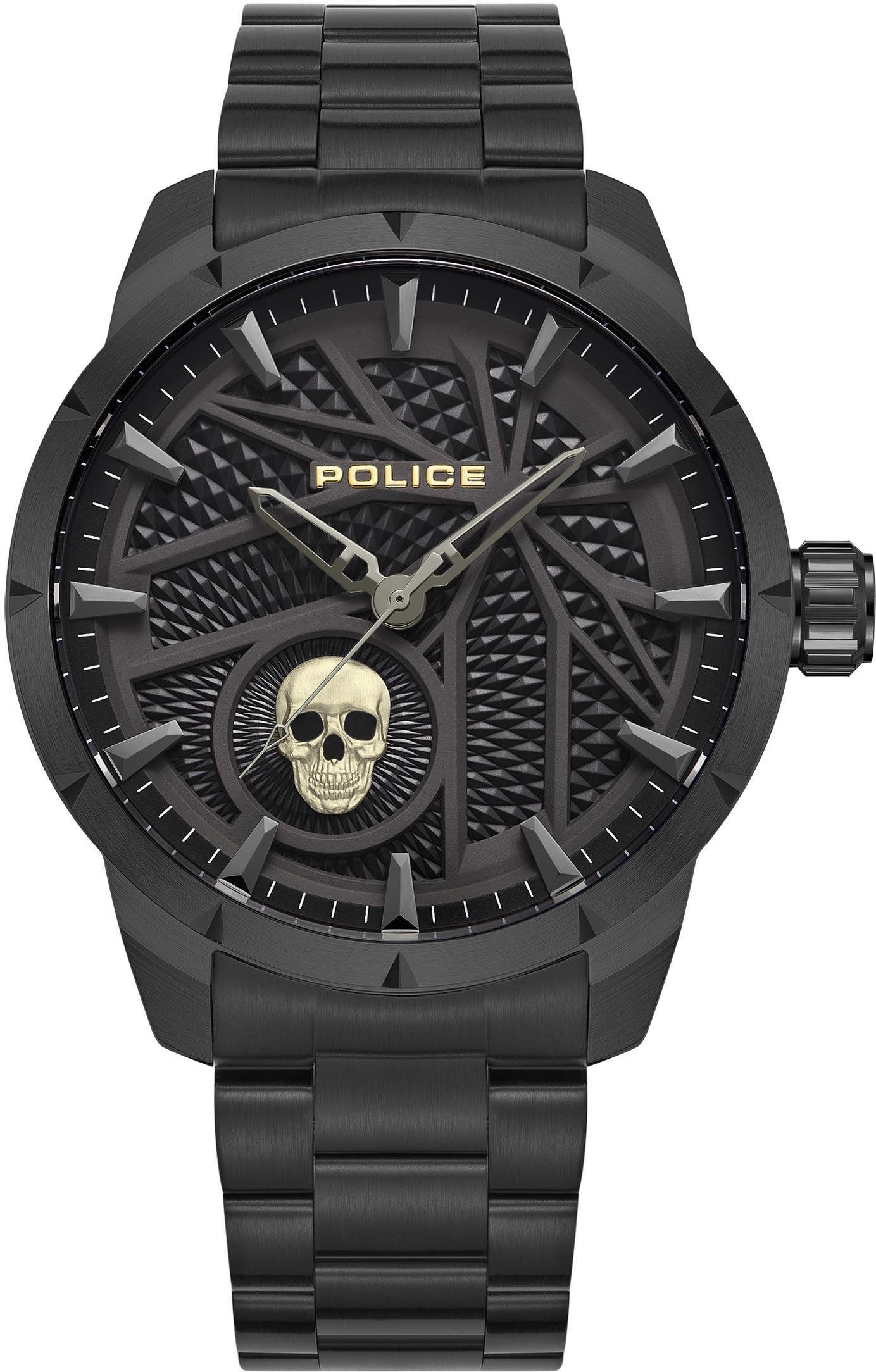 Police Quarzuhr 2-tlg., mit (Set, (SKULL), NEIST Schmuckarmband) PEWJG2227301-SETA