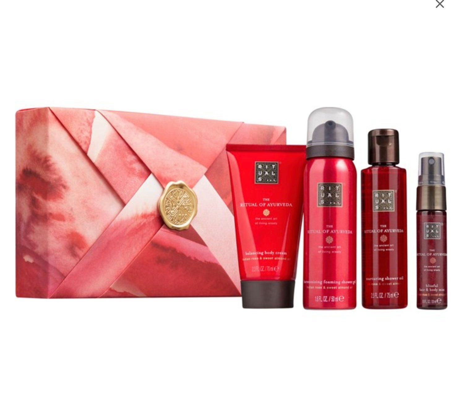 Rituals Pflege-Geschenkset Sweet Almond Oil & Indian Rose Bath & Body, 4-tlg.