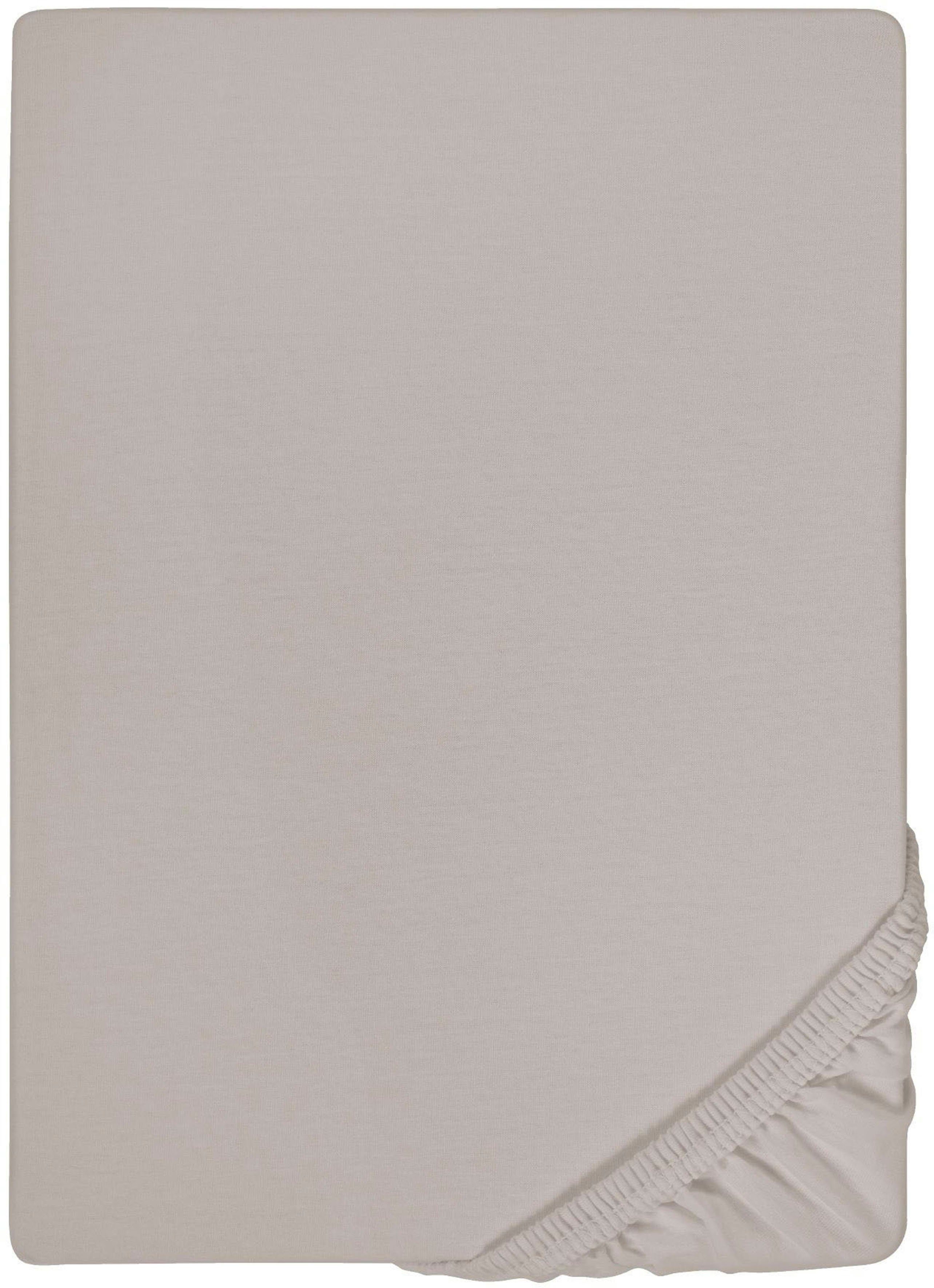 Biberna Spannbettlaken Samy, Jersey-Elasthan, Gummizug: rundum, (1 Stück), hochwertiges Jersey-Elasthan für Topper geeignet