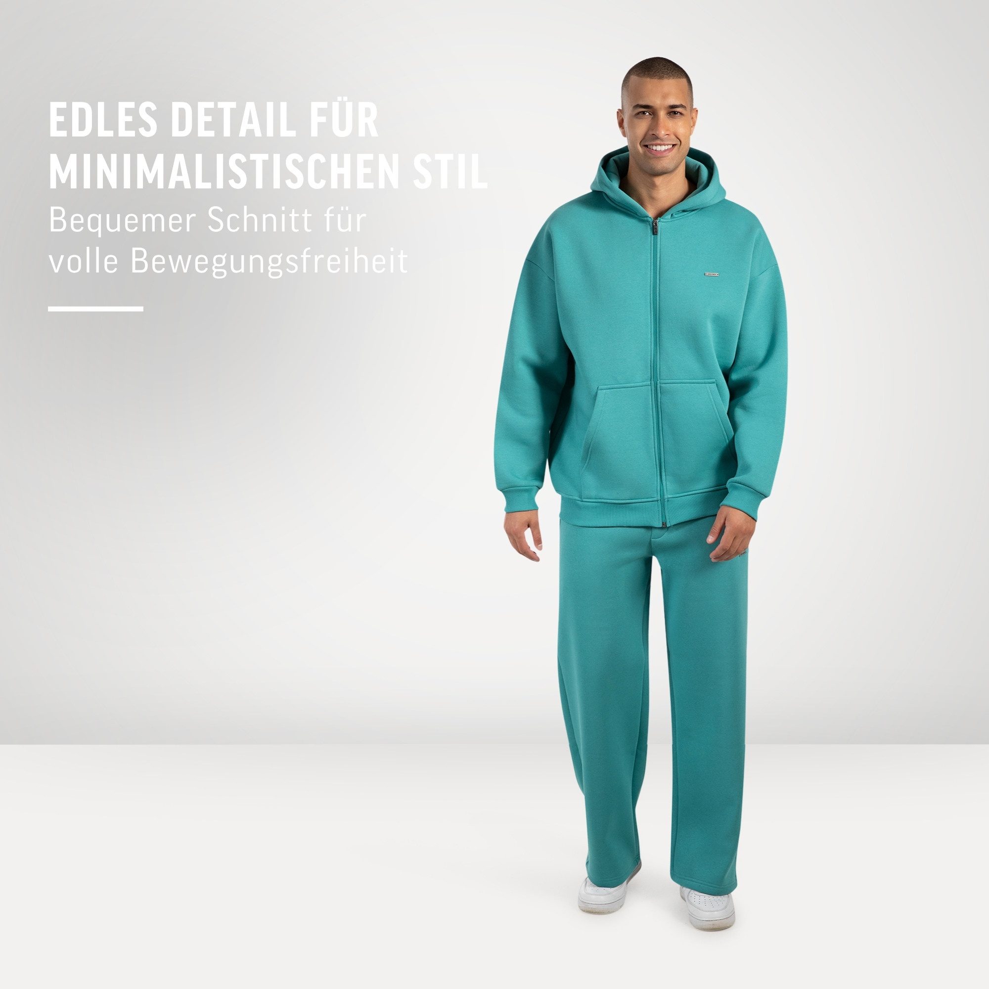 Smilodox Jogginghose Brayan Oversize, Bequeme Sweathose mit Kordelzug & Taschen, lässig lockere Passform Breites Bein Freizeithose Sport Streetstyle Alltag