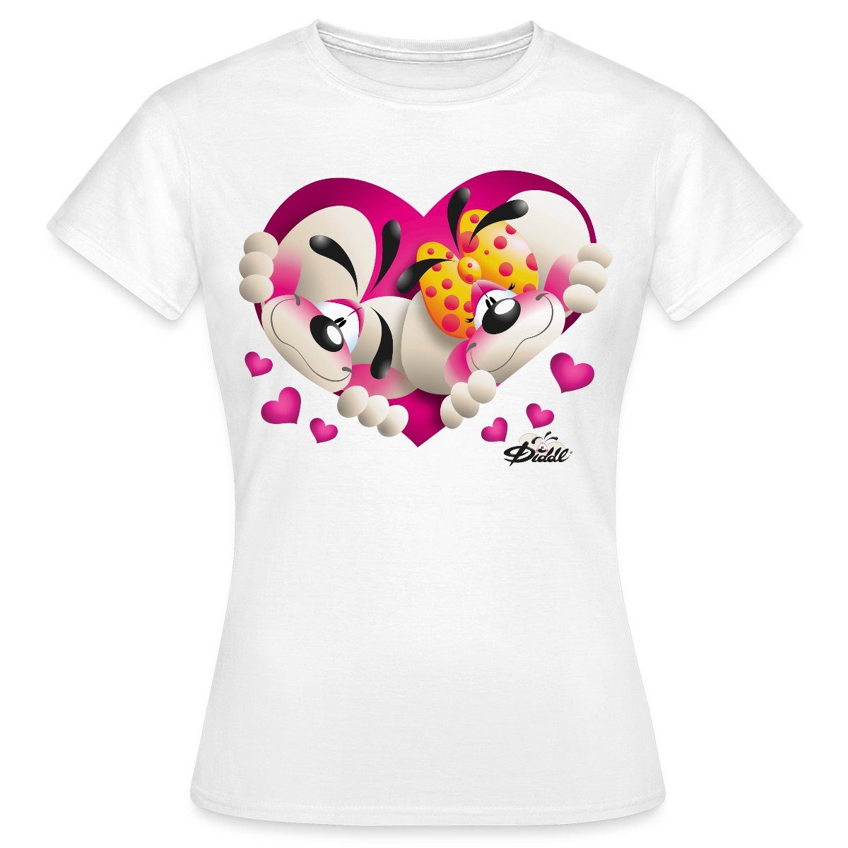 Spreadshirt T-Shirt Diddl Und Diddlina Verliebt günstig online kaufen