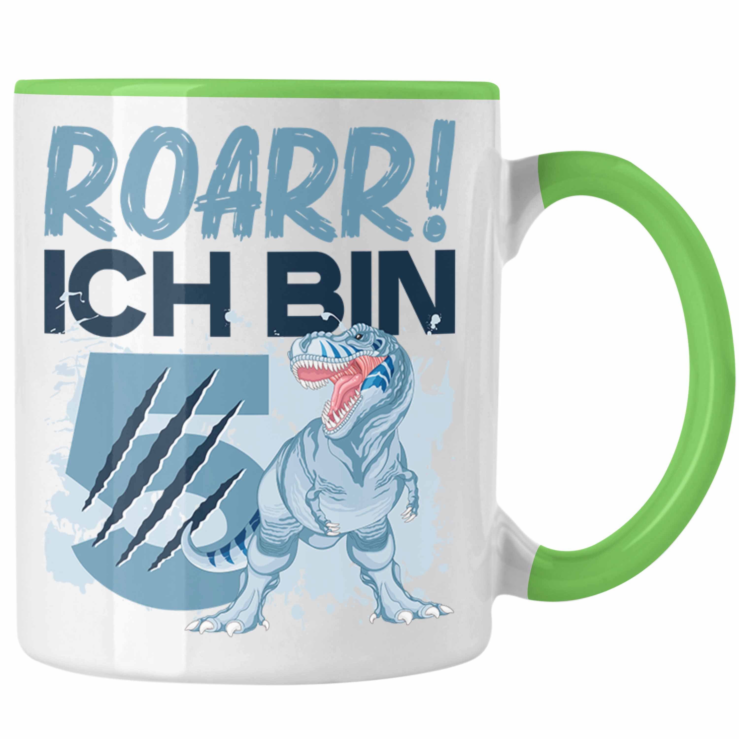 Roarr 5 Geburtstag Geschenk 5er Bin Dinosaurier Trendation Jungs Grün Ich Tasse Geschenkidee