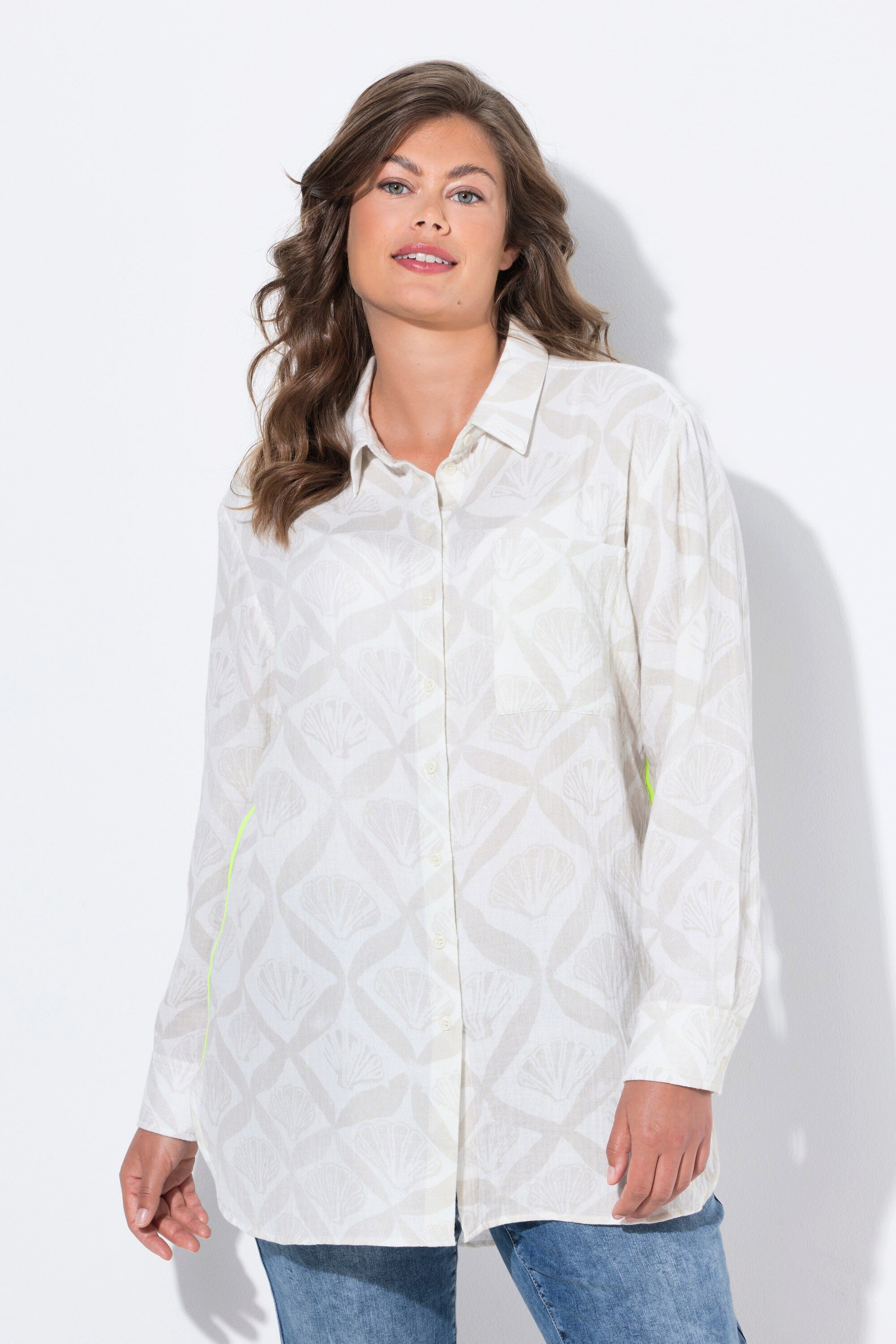 Laurasøn Hemdbluse Musselin-Longbluse Langarm günstig online kaufen