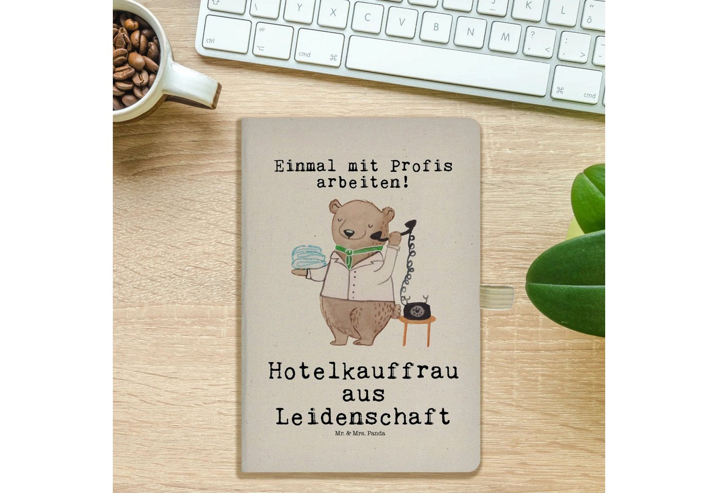 Thumbnail - Mr. & Mrs. Panda Notizbuch Hotelkauffrau Leidenschaft - Transparent - Geschenk, Hoteleröffnung, Mr. & Mrs. Panda, Inspir...