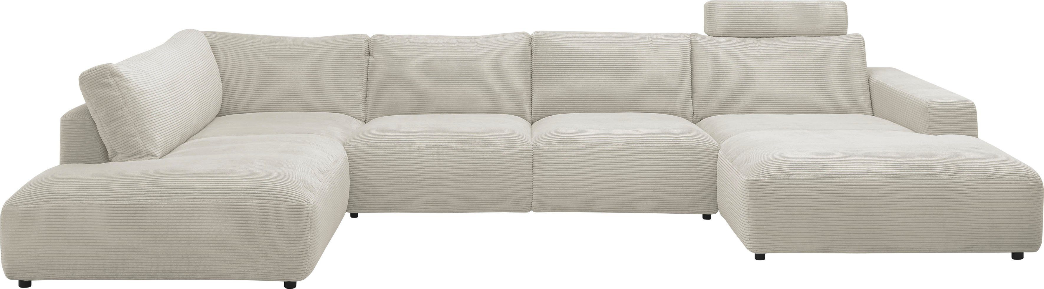Musterring Wohnlandschaft Lucia U-Form, Verschiedene Farben, Cord-Bezug, Gesamtbreite 434 cm