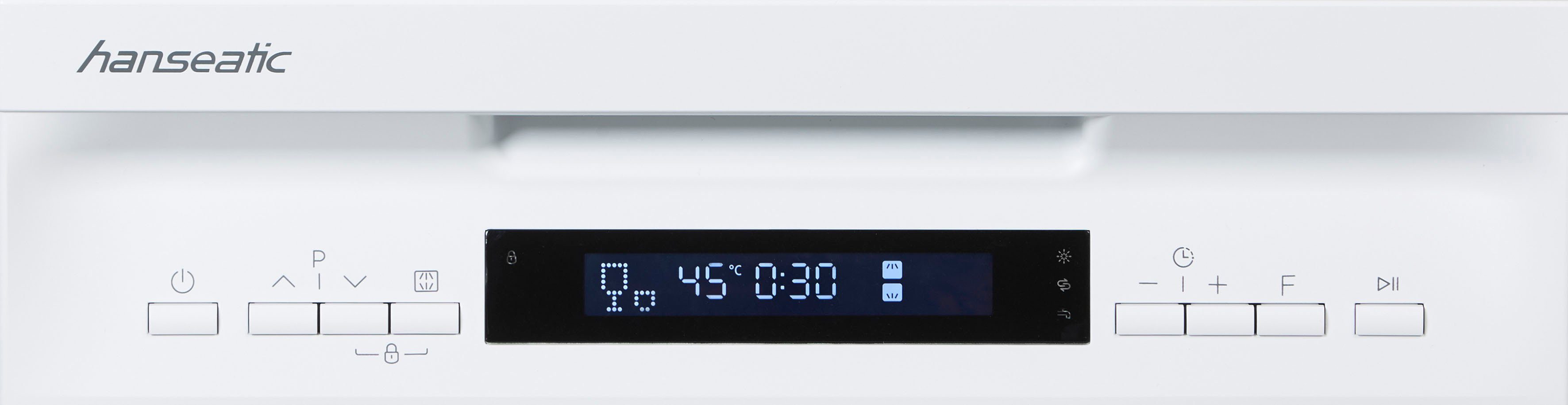 Hanseatic Standgeschirrspüler HG4585C107636RW, 10 Maßgedecke, Standgerät, für 10 Maßgedecke, mit höhenverstellbarem Oberkorb