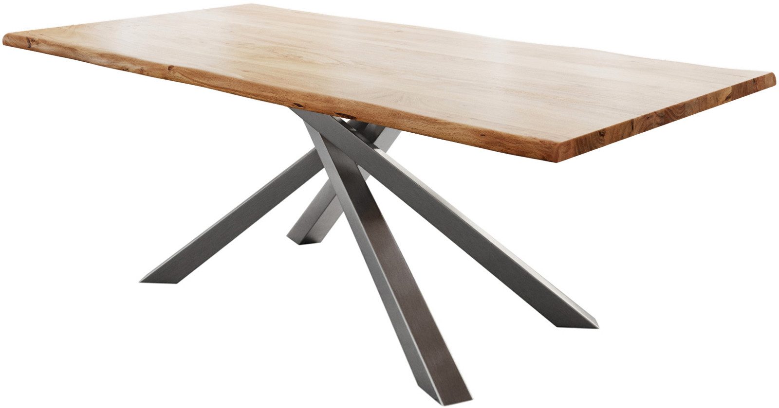 DELIFE Esstisch Edge, Akazie Natur 200x100 günstig online kaufen