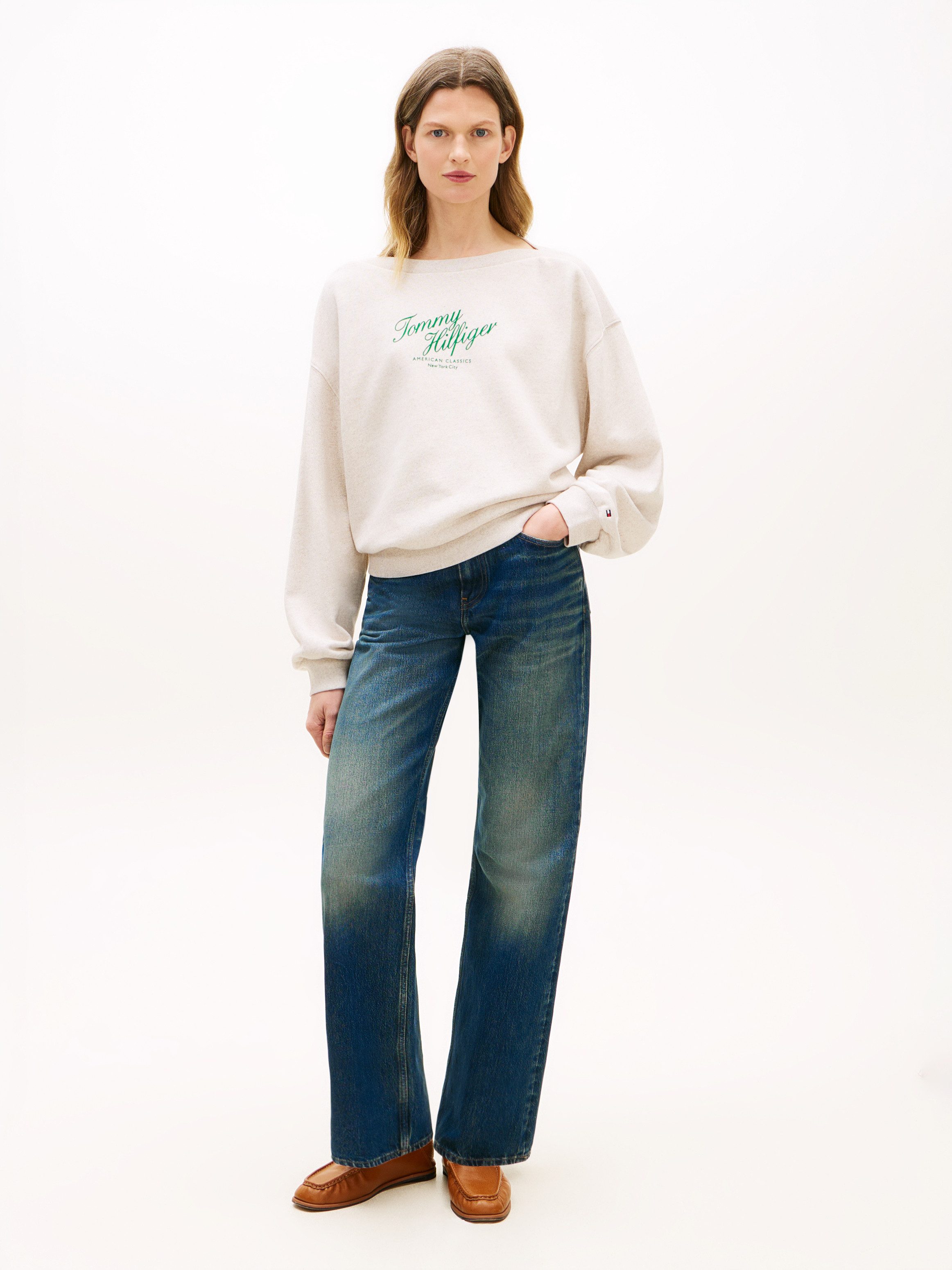 Tommy Hilfiger Sweatshirt MODERN SCRIPT TERRY SWEATSHIRT mit Tommy Hilfiger-Branding