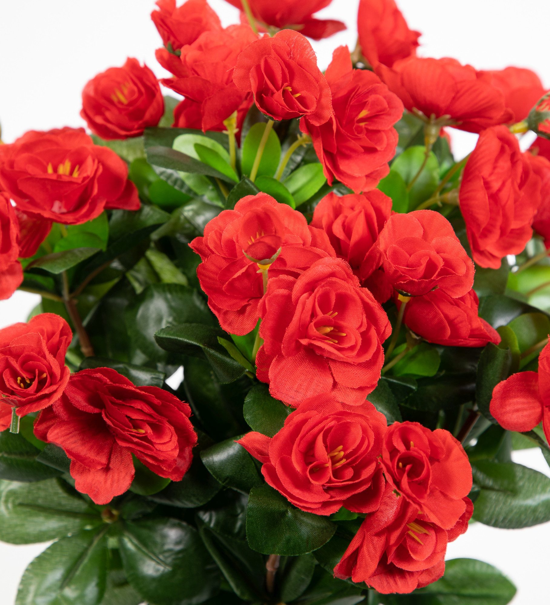 Kunstblume Azalee 40cm im Topf ZF Kunstpflanzen Kunstblumen künstliche Pflanzen Blumen, Seidenblumen Roß, Höhe 40 cm, Rot – Bild 3 von 3
