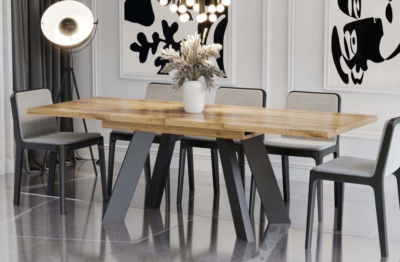 Endo-Moebel Esstisch Como Esstisch 130–210cm ausziehbar für 8 Personen, Tis günstig online kaufen